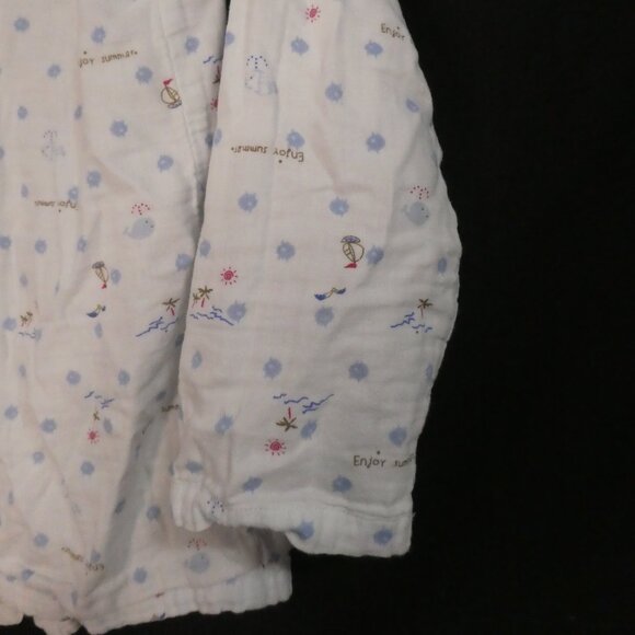 Unbranded | small | White Playful Pattern Long Sleeved Pajama Shirt - Picture 14 of 15